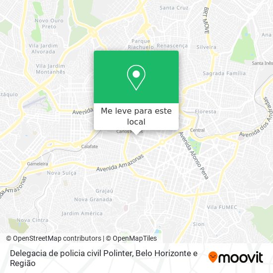 Delegacia de policia civil Polinter mapa