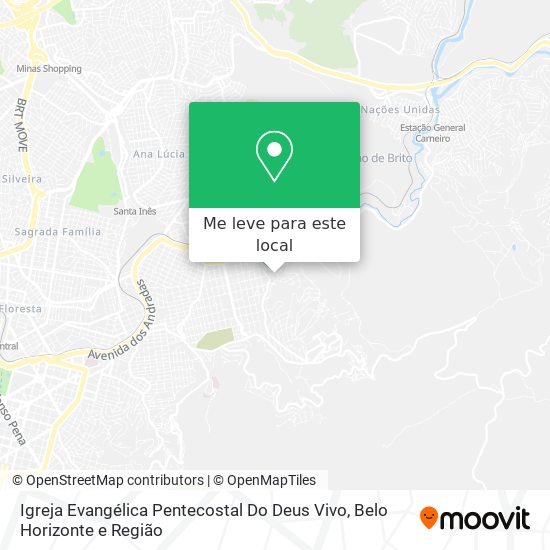 Igreja Evangélica Pentecostal Do Deus Vivo mapa