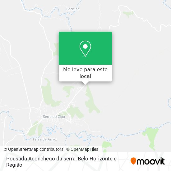 Pousada Aconchego da serra mapa