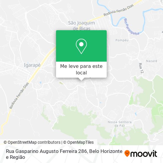Rua Gasparino Augusto Ferreira 286 mapa