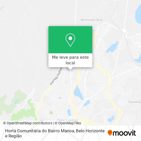 Horta Comunitária do Bairro Manoa mapa