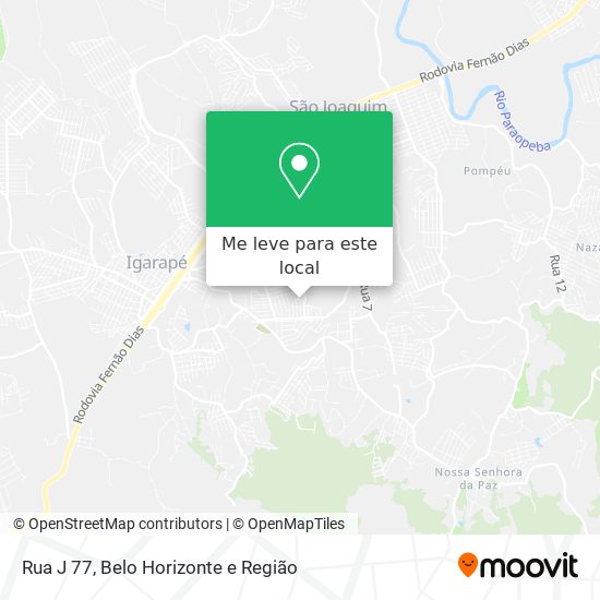 Rua J 77 mapa