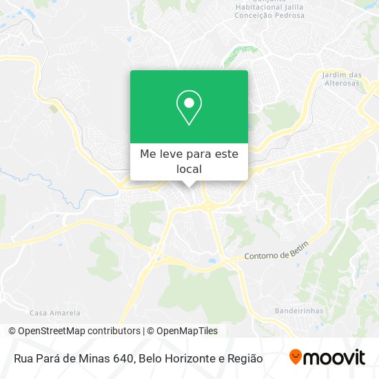 Rua Pará de Minas 640 mapa