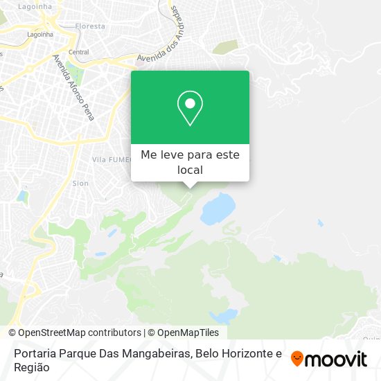Portaria Parque Das Mangabeiras mapa
