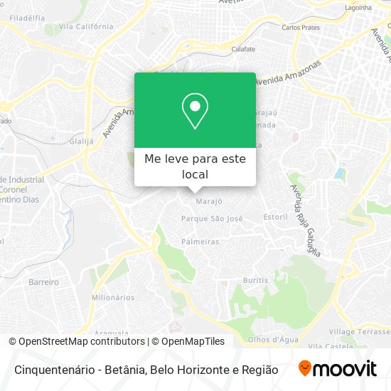 Cinquentenário - Betânia mapa