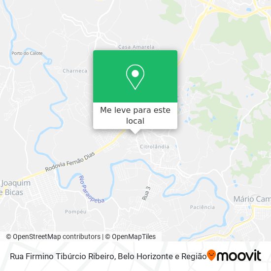 Rua Firmino Tibúrcio Ribeiro mapa