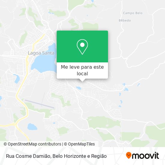 Rua Cosme Damião mapa
