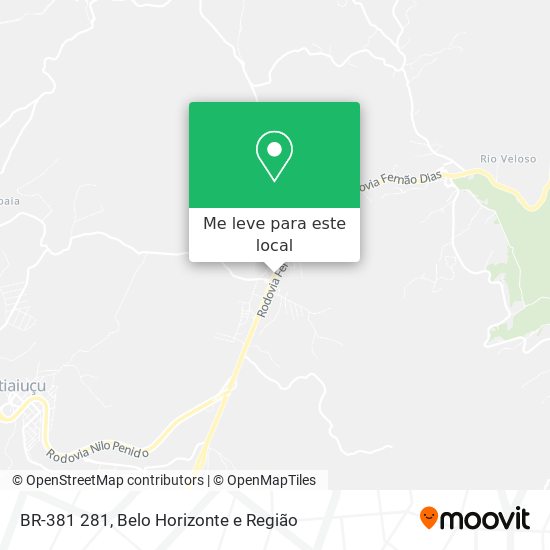 BR-381 281 mapa