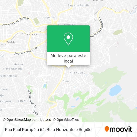 Rua Raul Pompéia 64 mapa