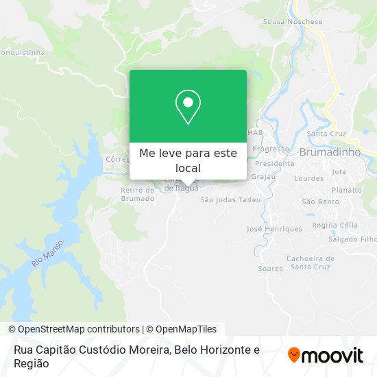 Rua Capitão Custódio Moreira mapa