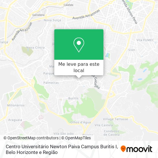 Centro Universitário Newton Paiva Campus Buritis I mapa