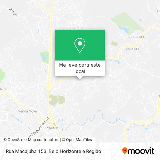 Rua Macajuba 153 mapa