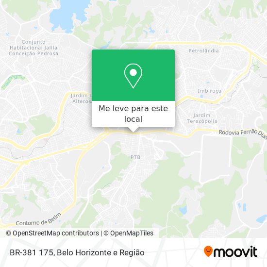 BR-381 175 mapa