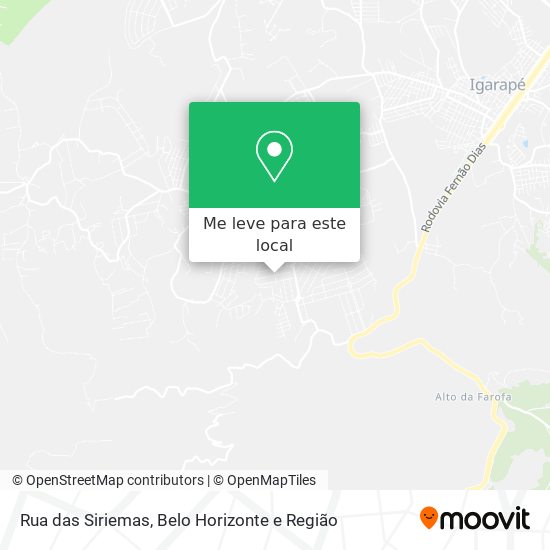Rua das Siriemas mapa