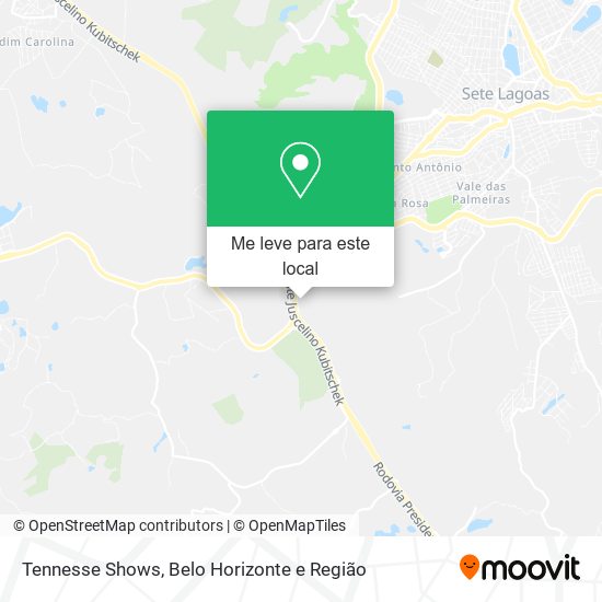 Tennesse Shows mapa
