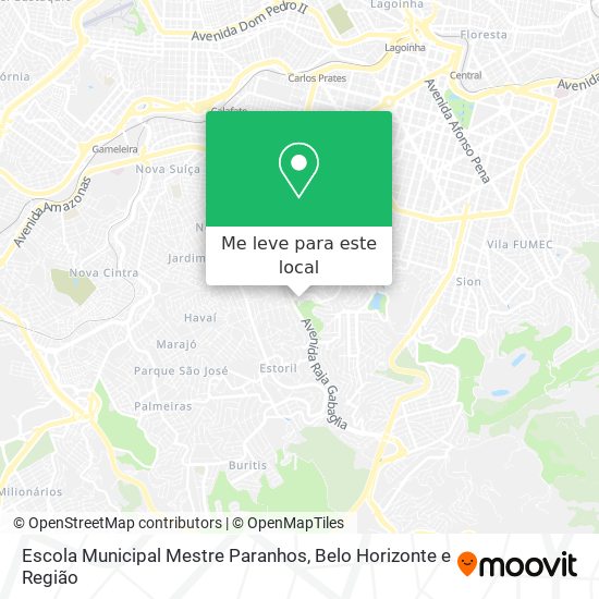 Escola Municipal Mestre Paranhos mapa