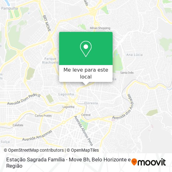 Estação Sagrada Família - Move Bh mapa