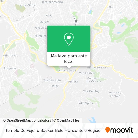 Templo Cervejeiro Backer mapa