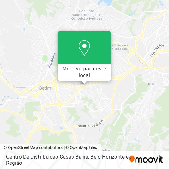 Centro De Distribuição Casas Bahia mapa