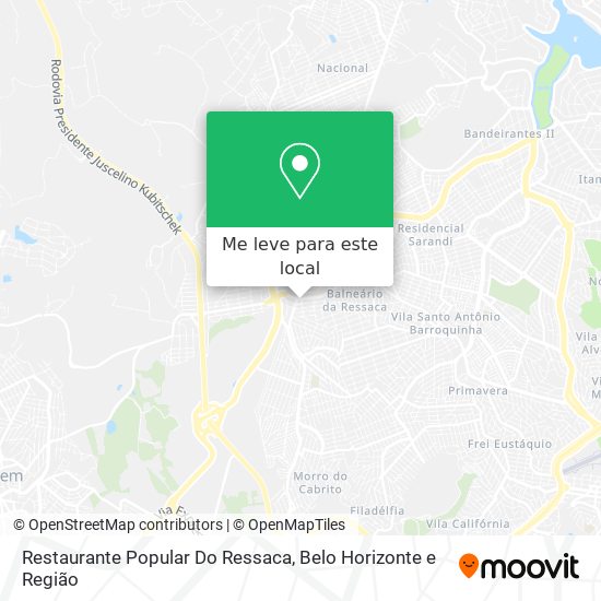 Restaurante Popular Do Ressaca mapa