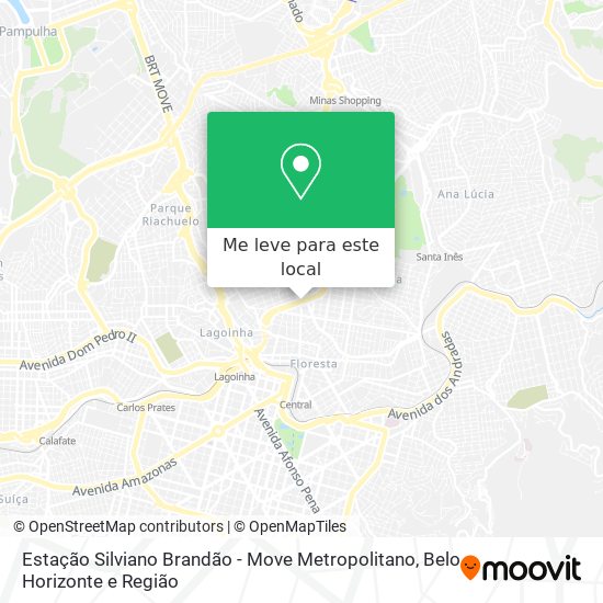 Estação Silviano Brandão - Move Metropolitano mapa