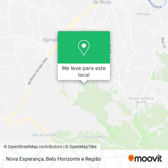 Nova Esperança mapa