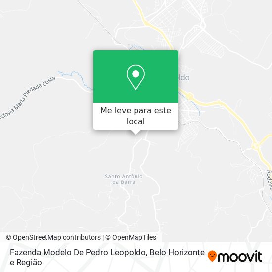 Fazenda Modelo De Pedro Leopoldo mapa