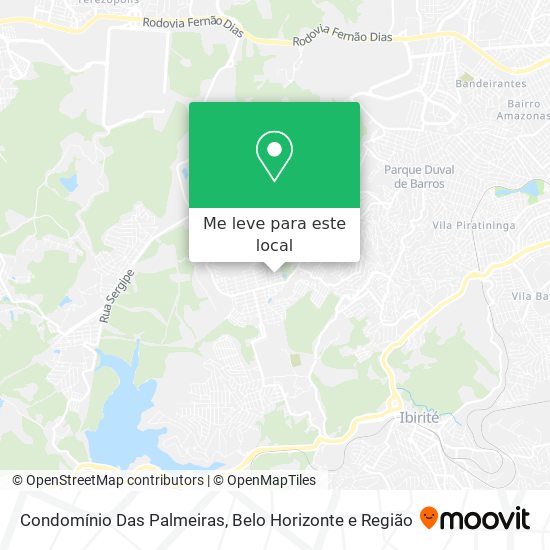 Condomínio Das Palmeiras mapa