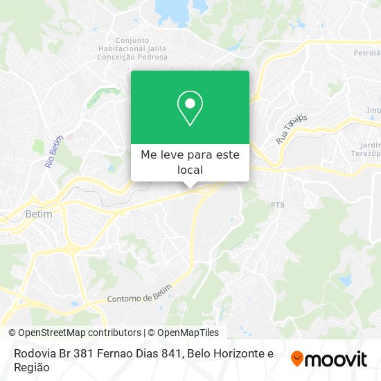 Rodovia Br 381 Fernao Dias 841 mapa