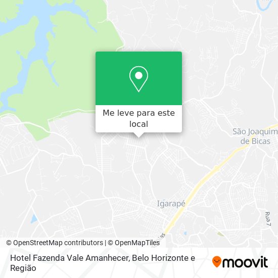 Hotel Fazenda Vale Amanhecer mapa