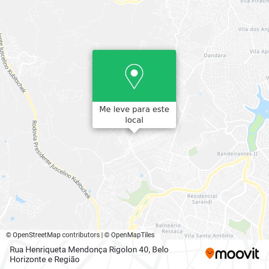 Rua Henriqueta Mendonça Rigolon 40 mapa