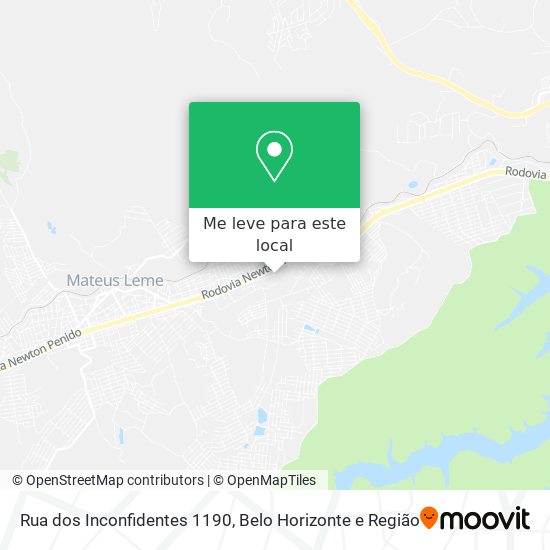 Rua dos Inconfidentes 1190 mapa