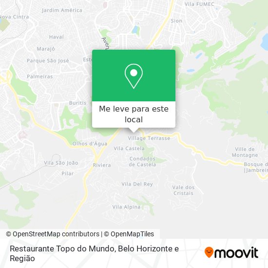 Restaurante Topo do Mundo mapa