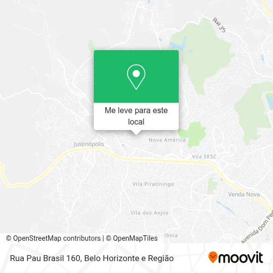 Rua Pau Brasil 160 mapa