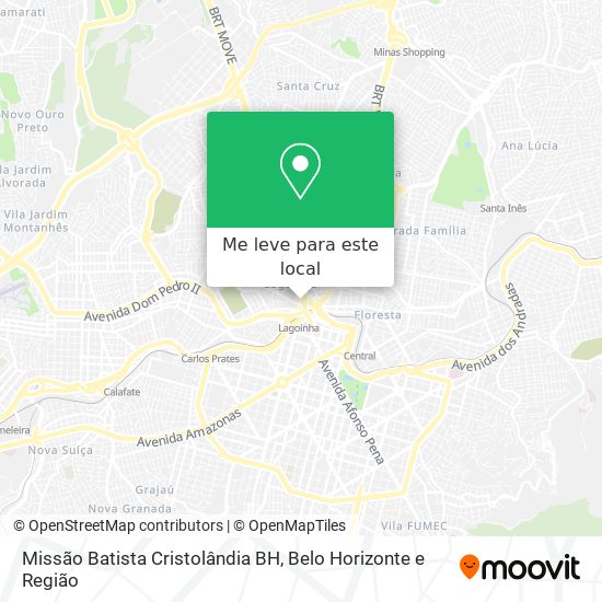 Missão Batista Cristolândia BH mapa