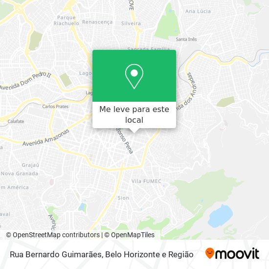 Rua Bernardo Guimarães mapa