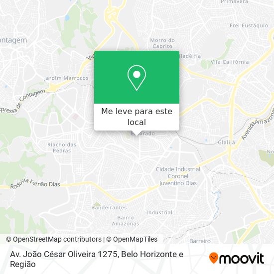 Av. João César Oliveira 1275 mapa