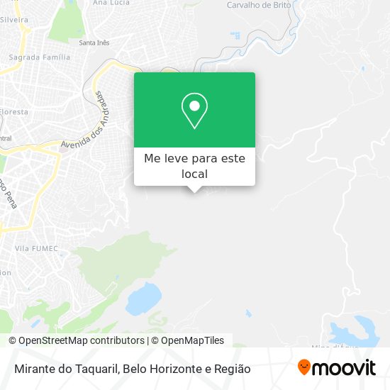 Mirante do Taquaril mapa