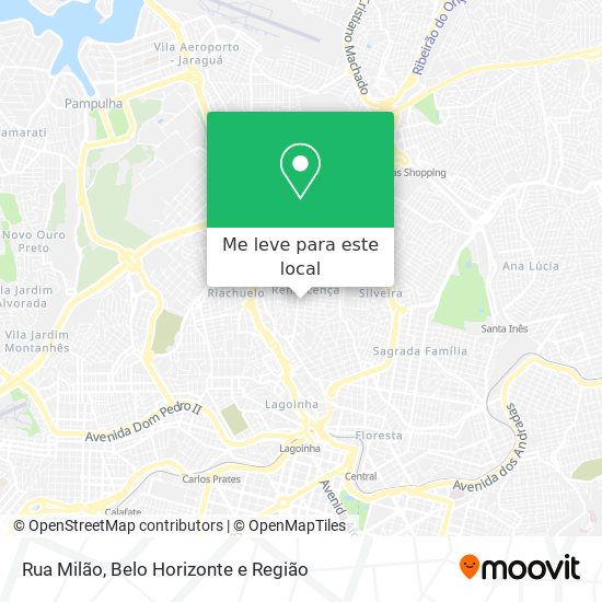 Rua Milão mapa
