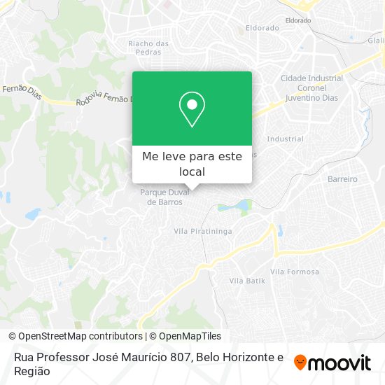 Rua Professor José Maurício 807 mapa