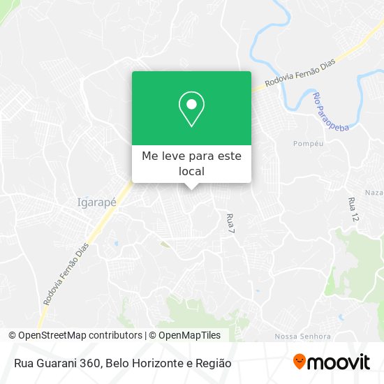 Rua Guarani 360 mapa