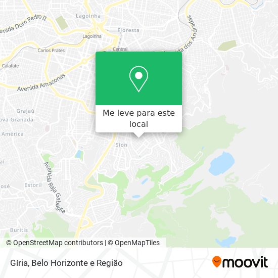 Como chegar até Gíria em Belo Horizonte de Ônibus ou Metrô?