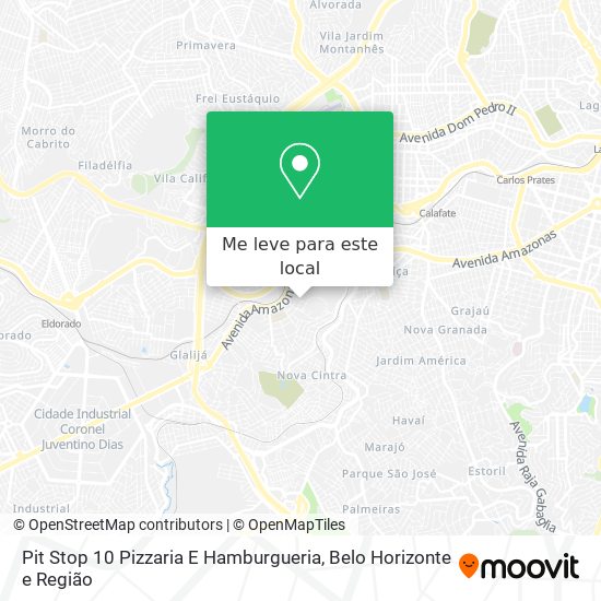 Pit Stop 10 Pizzaria E Hamburgueria mapa