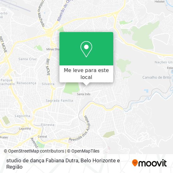 studio de dança Fabiana Dutra mapa