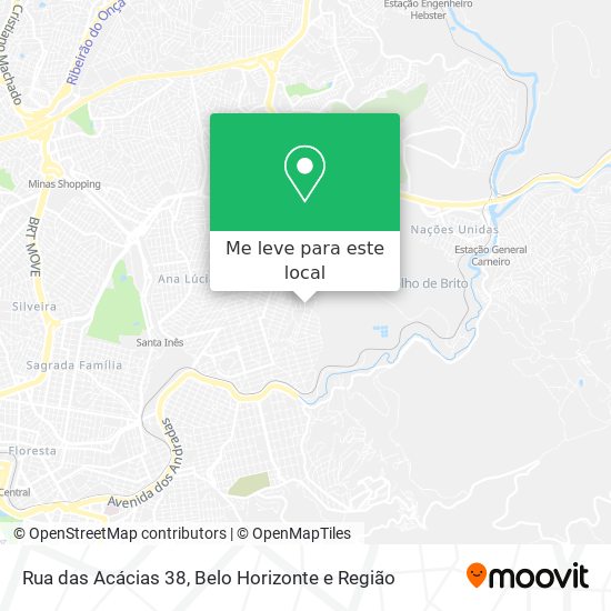 Rua das Acácias 38 mapa
