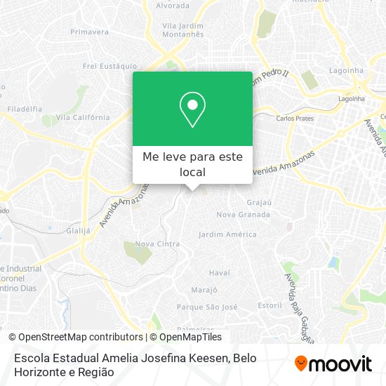 Escola Estadual Amelia Josefina Keesen mapa