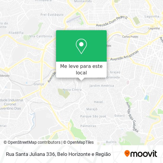 Como chegar até Rua Santa Juliana 336 em Belo Horizonte de Ônibus