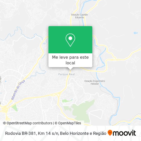 Rodovia BR-381, Km 14 s/n mapa