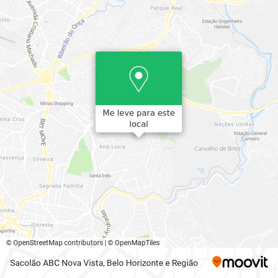 Sacolão ABC Nova Vista mapa