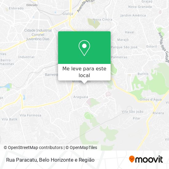 Rua Paracatu mapa